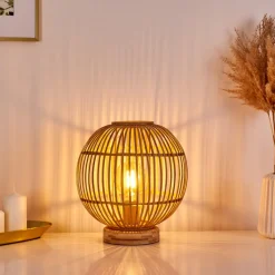 Lampe De Table Geubus Brun Clair, 1 Lumiere