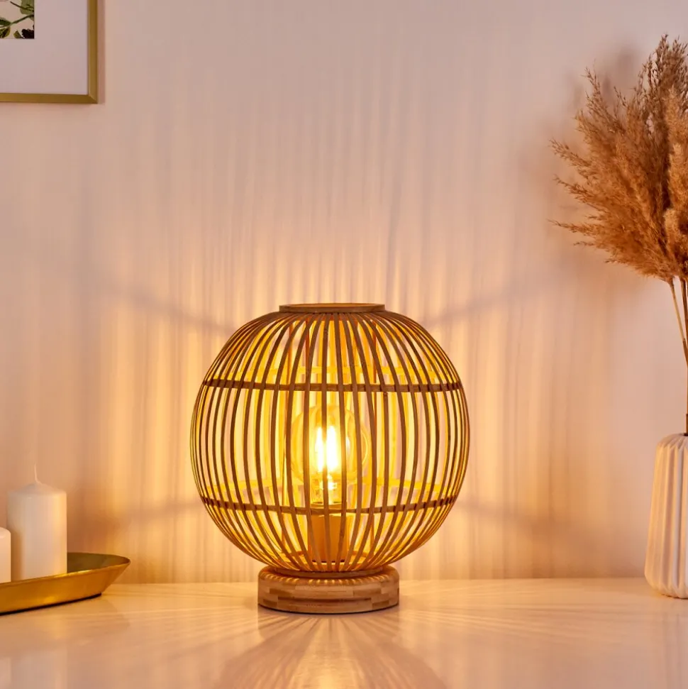 Lampe De Table Geubus Brun Clair, 1 Lumiere