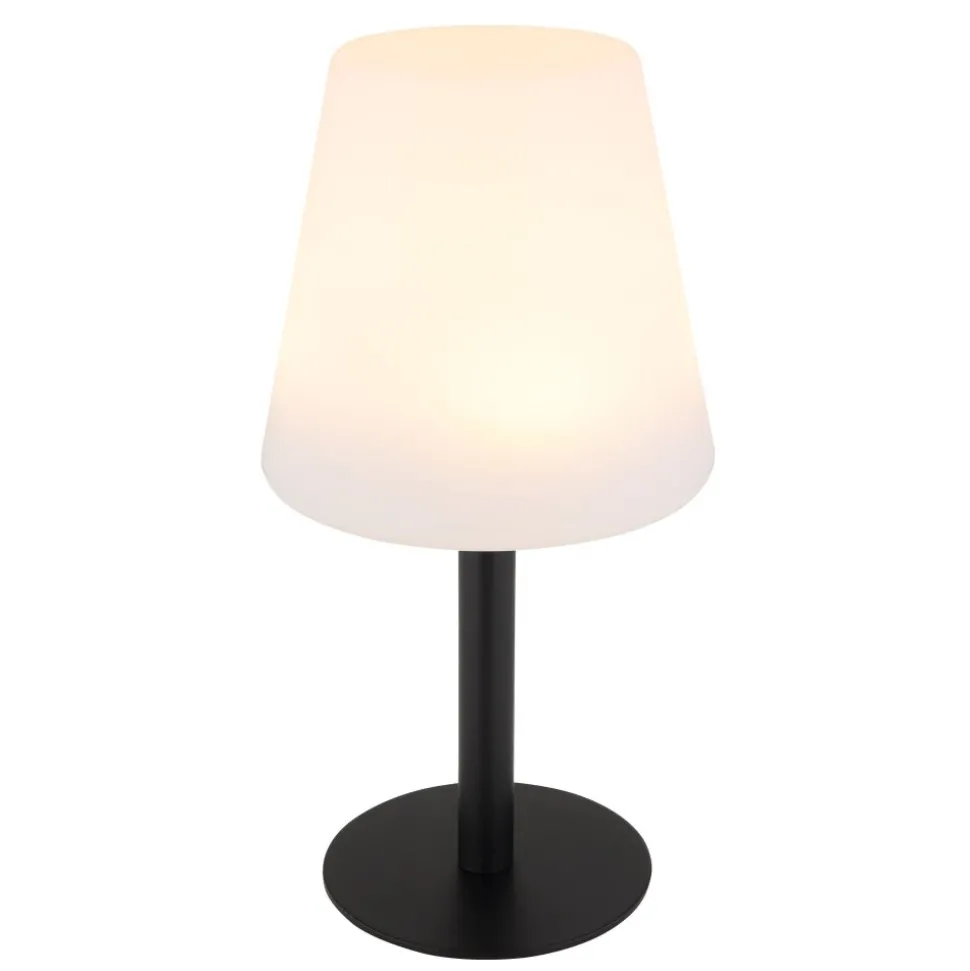 Lampe De Table Globo Solar Led Noir, 8 Lumieres, Changeur De Couleurs