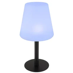 Lampe De Table Globo Solar Led Noir, 8 Lumieres, Changeur De Couleurs