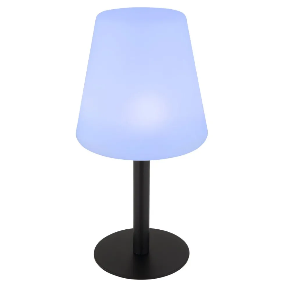 Lampe De Table Globo Solar Led Noir, 8 Lumieres, Changeur De Couleurs