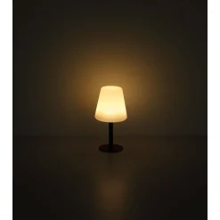 Lampe De Table Globo Solar Led Noir, 8 Lumieres, Changeur De Couleurs