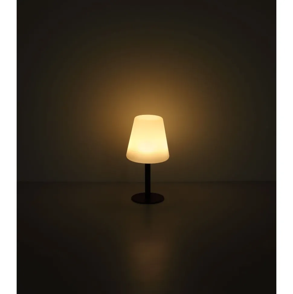 Lampe De Table Globo Solar Led Noir, 8 Lumieres, Changeur De Couleurs