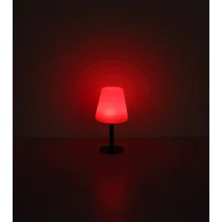 Lampe De Table Globo Solar Led Noir, 8 Lumieres, Changeur De Couleurs