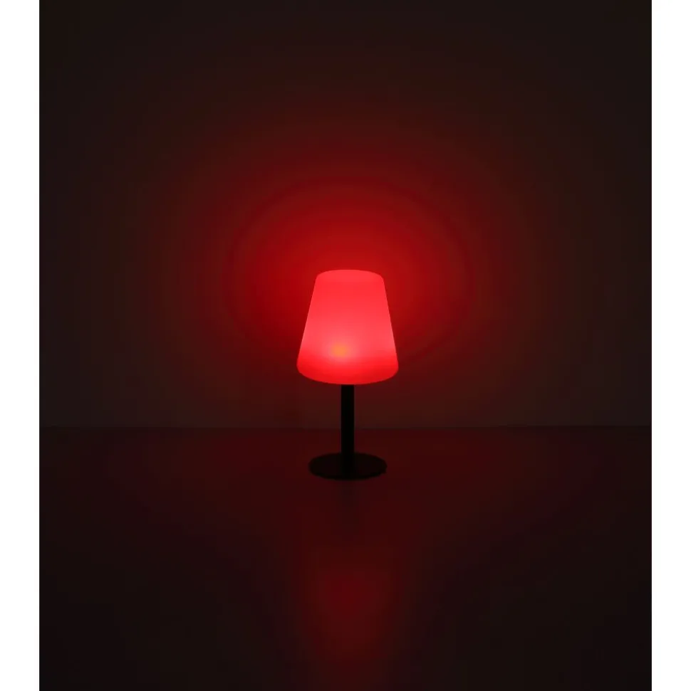 Lampe De Table Globo Solar Led Noir, 8 Lumieres, Changeur De Couleurs