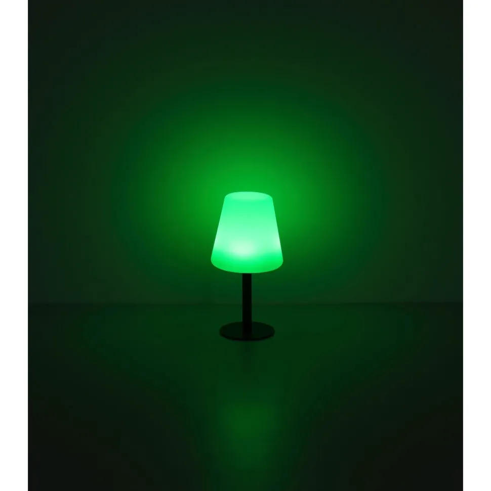 Lampe De Table Globo Solar Led Noir, 8 Lumieres, Changeur De Couleurs