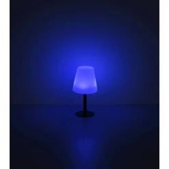 Lampe De Table Globo Solar Led Noir, 8 Lumieres, Changeur De Couleurs