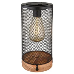 Lampe De Table Globo Solar Led Ecru, Noir, 1 Lumiere