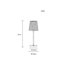 Lampe De Table Globo Solar Led Noir, 1 Lumiere