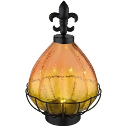 Lampe De Table Globo Solar Led Noir, 1 Lumiere, Telecommandes