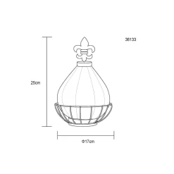 Lampe De Table Globo Solar Led Noir, 1 Lumiere, Telecommandes