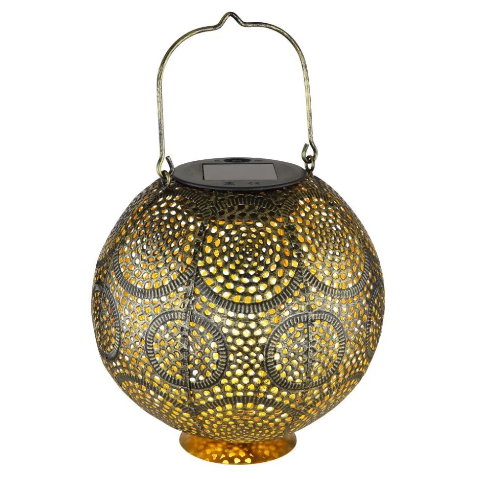 Lampe De Table Globo Solar Led Ancien, Or, 1 Lumiere