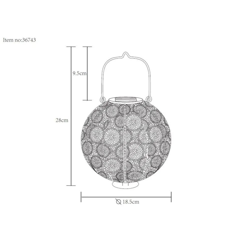 Lampe De Table Globo Solar Led Ancien, Or, 1 Lumiere