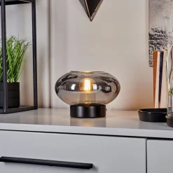 Lampe De Table Haikala Noir, 1 Lumiere