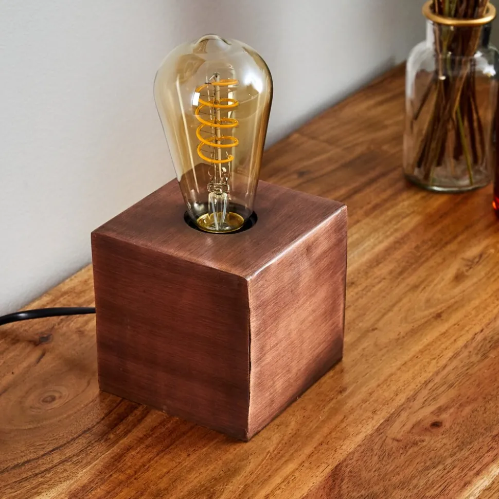 Lampe De Table Lemele Cuivre, 1 Lumiere