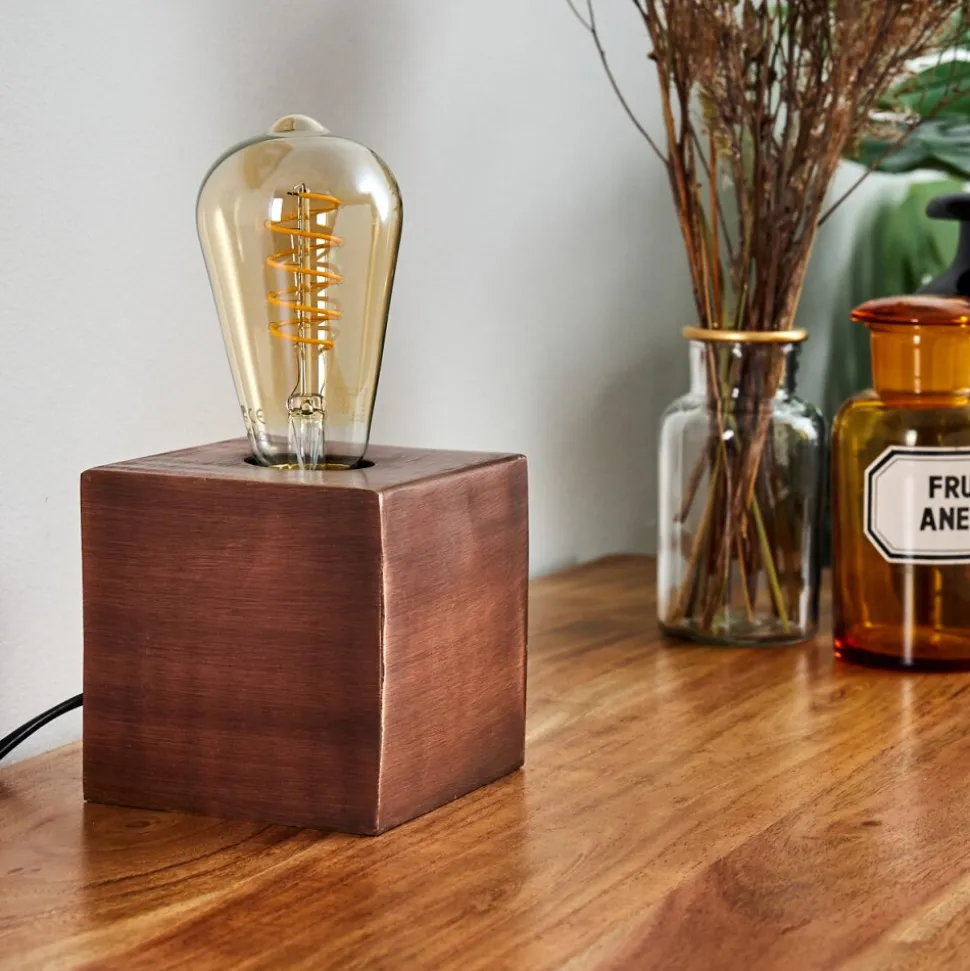 Lampe De Table Lemele Cuivre, 1 Lumiere