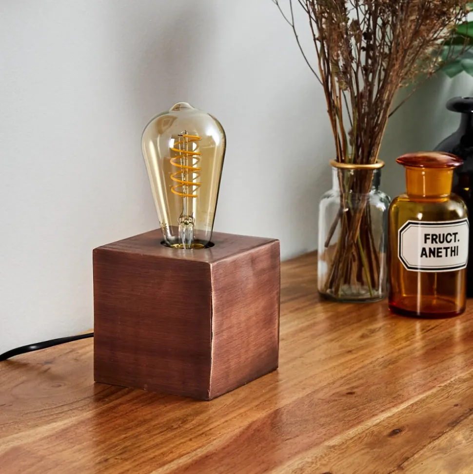 Lampe De Table Lemele Cuivre, 1 Lumiere