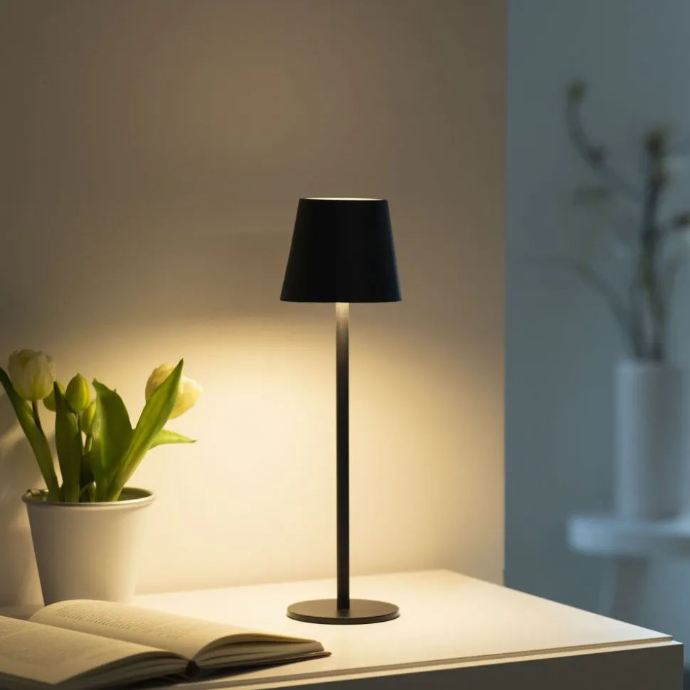 Lampe De Table Leuchten-Direkt Euria Led Noir, 1 Lumiere