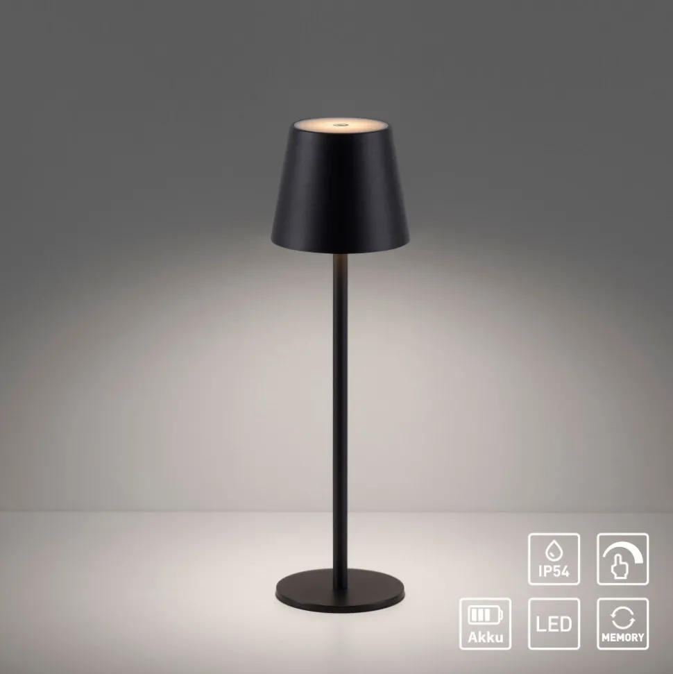 Lampe De Table Leuchten-Direkt Euria Led Noir, 1 Lumiere