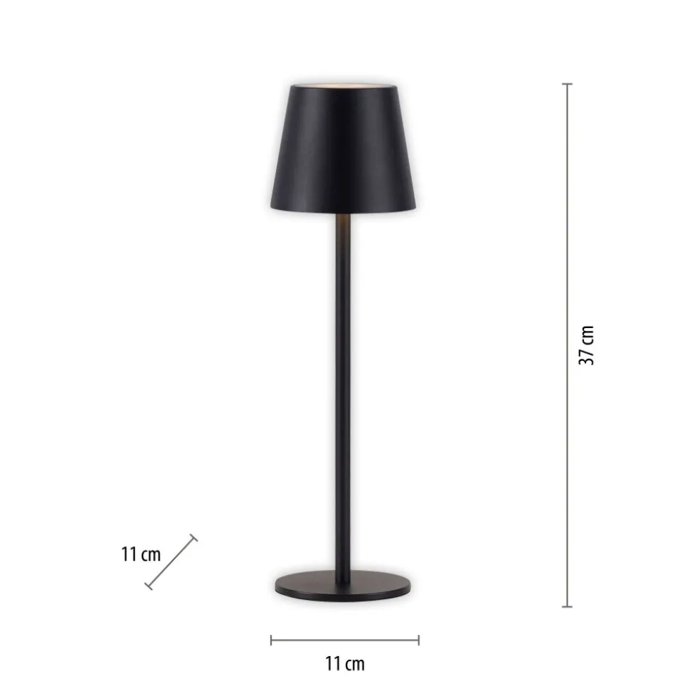 Lampe De Table Leuchten-Direkt Euria Led Noir, 1 Lumiere