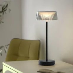Lampe De Table Leuchten-Direkt Dora Led Noir, 1 Lumiere