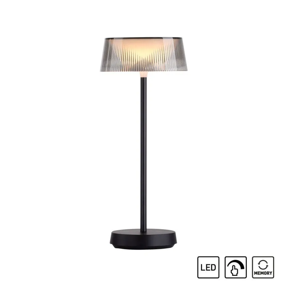 Lampe De Table Leuchten-Direkt Dora Led Noir, 1 Lumiere