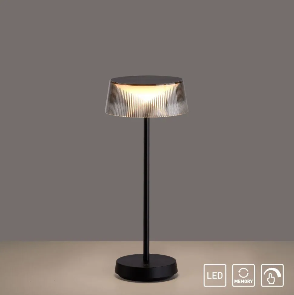 Lampe De Table Leuchten-Direkt Dora Led Noir, 1 Lumiere