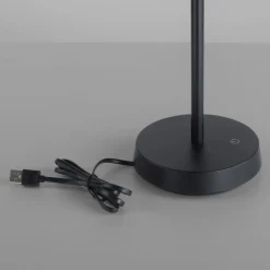 Lampe De Table Leuchten-Direkt Dora Led Noir, 1 Lumiere