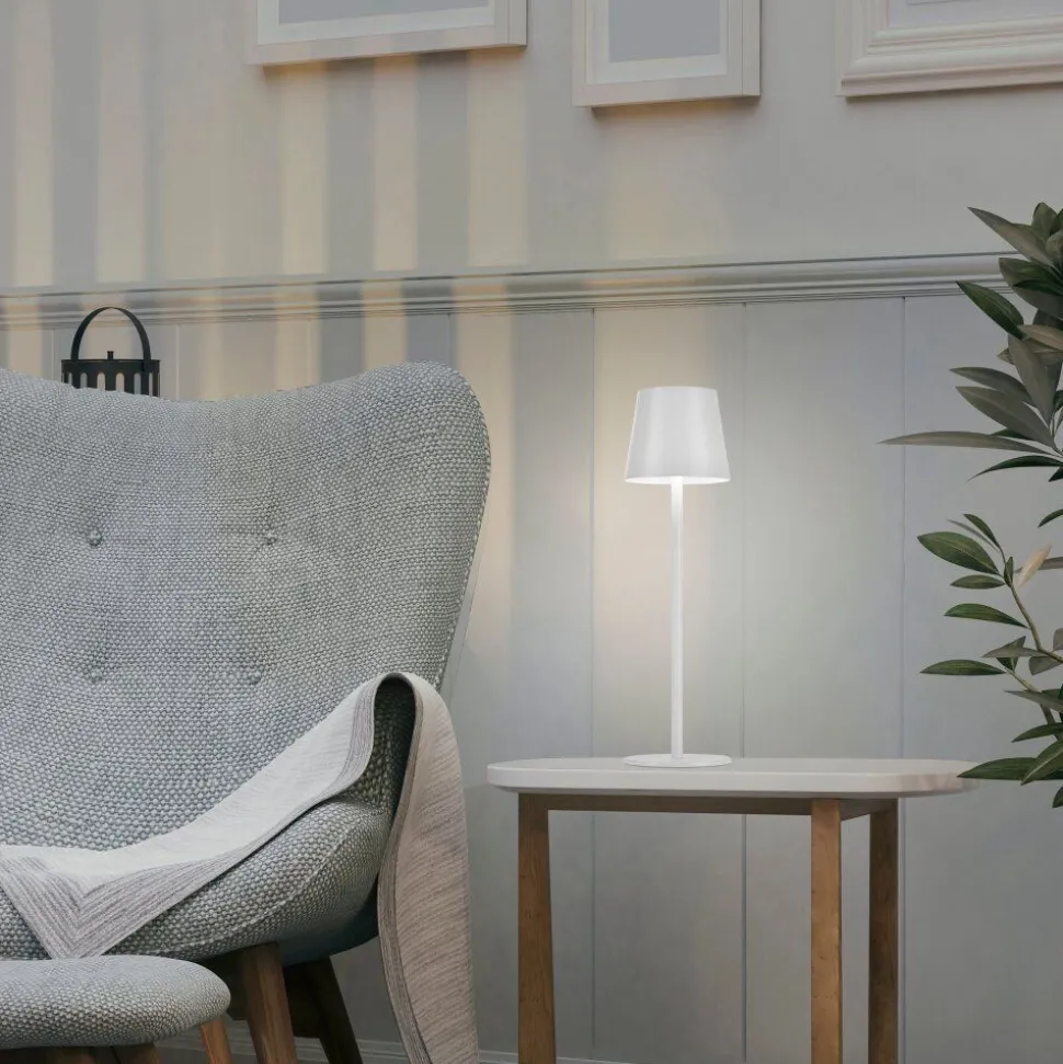 Lampe De Table Leuchten-Direkt Euria Led Blanc, 1 Lumiere