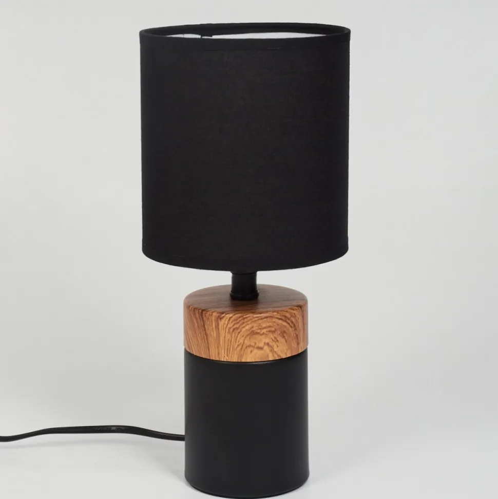 Lampe De Table Lorrain Couleur Bois, 1 Lumiere