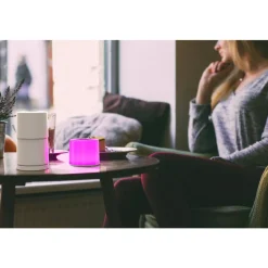 Lampe De Table Lutec Noma Led Blanc, 1 Lumiere, Changeur De Couleurs