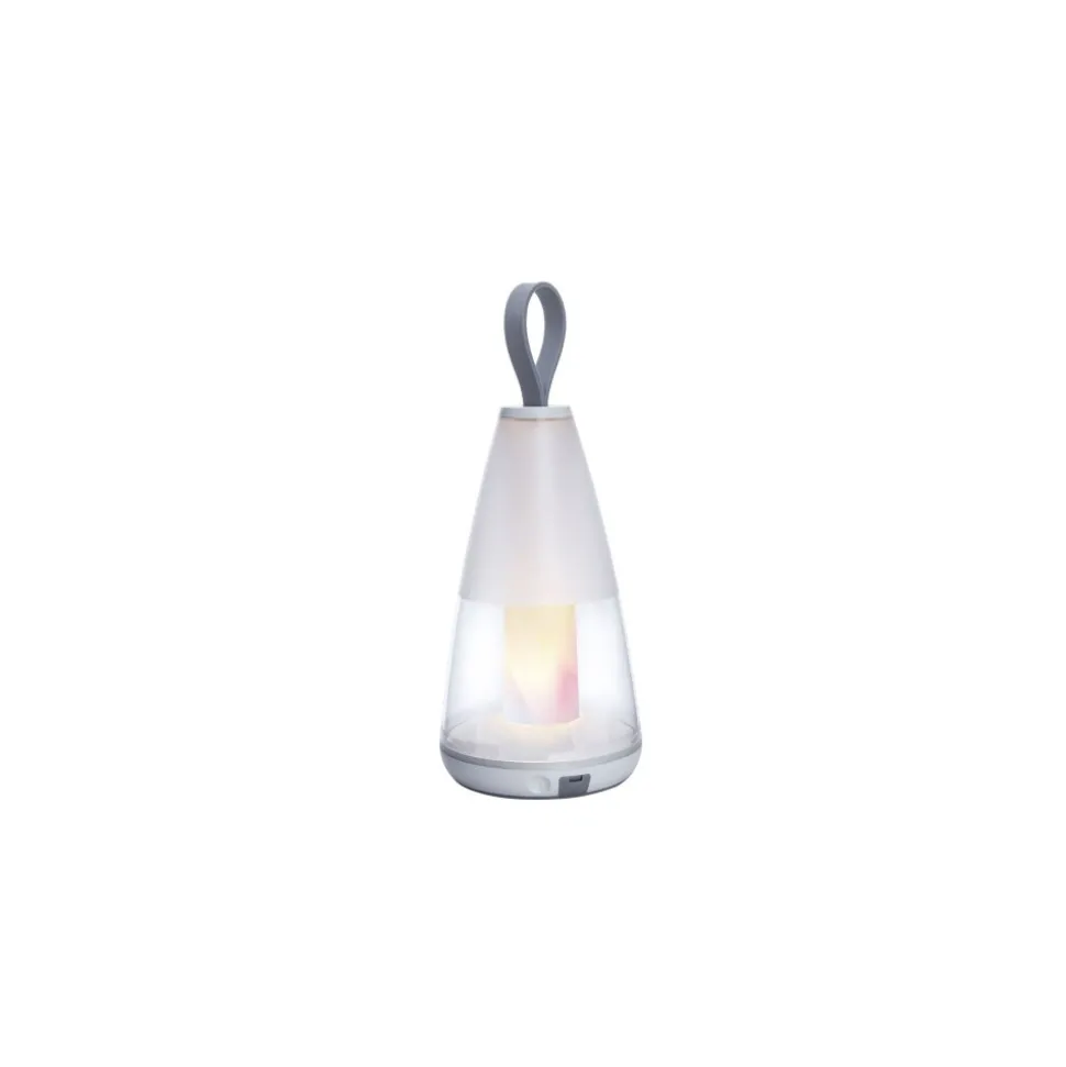 Lampe De Table Lutec Pepper Led Blanc, 1 Lumiere, Changeur De Couleurs