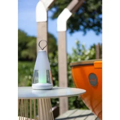 Lampe De Table Lutec Pepper Led Blanc, 1 Lumiere, Changeur De Couleurs