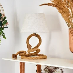 Lampe De Table Makondo Brun, 1 Lumiere