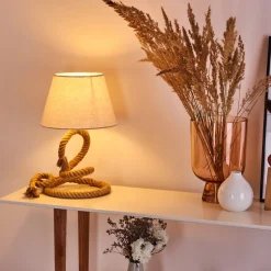Lampe De Table Makondo Brun, 1 Lumiere
