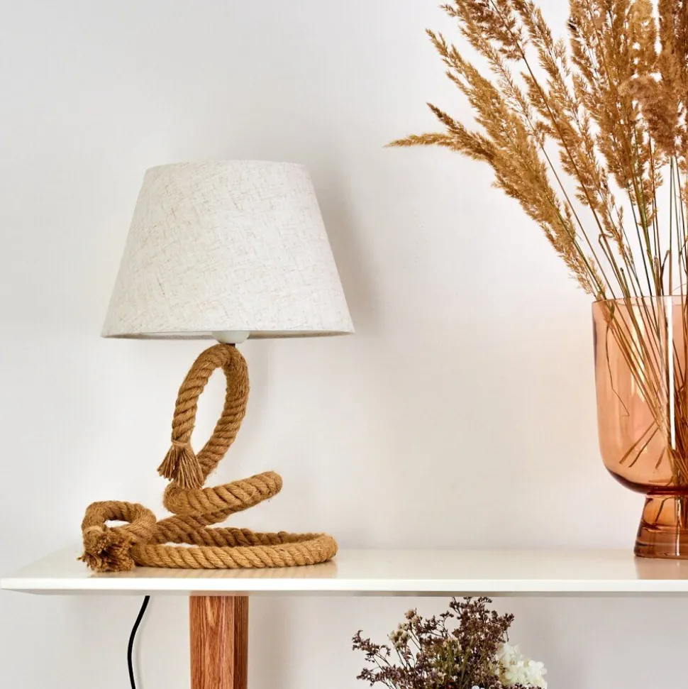 Lampe De Table Makondo Brun, 1 Lumiere