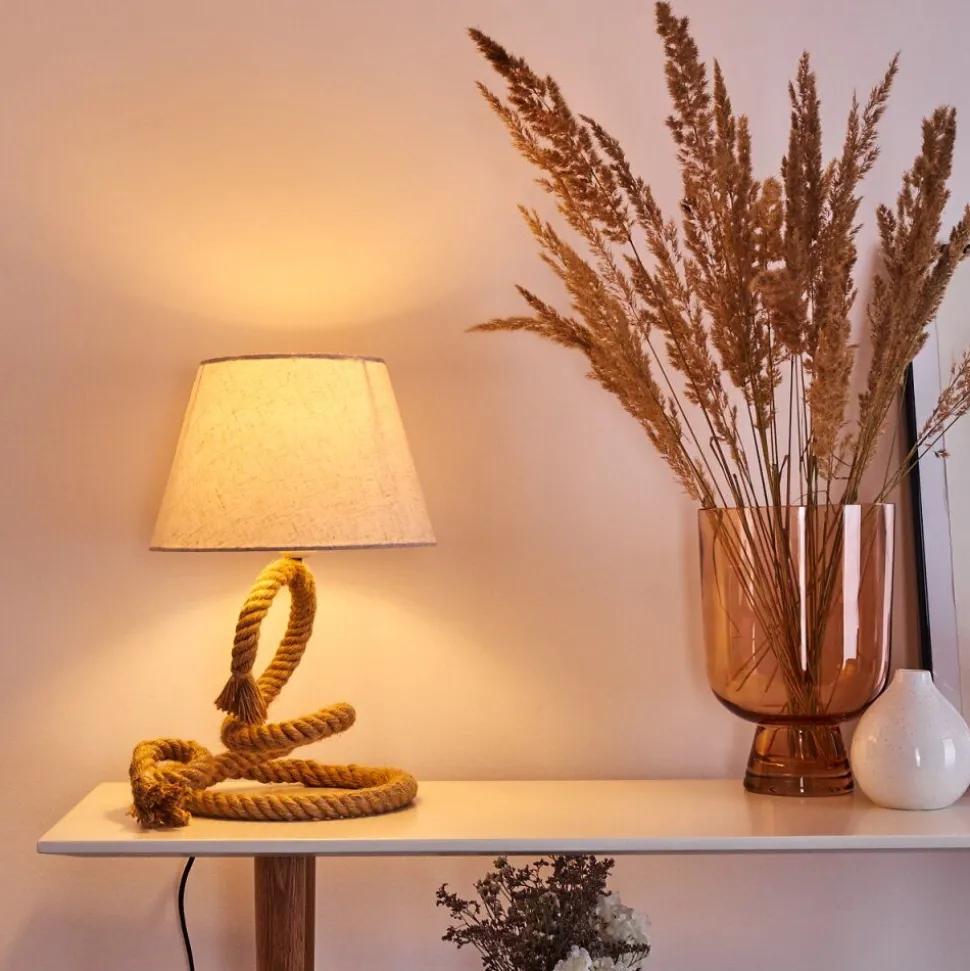 Lampe De Table Makondo Brun, 1 Lumiere