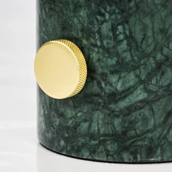 Lampe De Table Maoro Vert, Laiton, 1 Lumiere