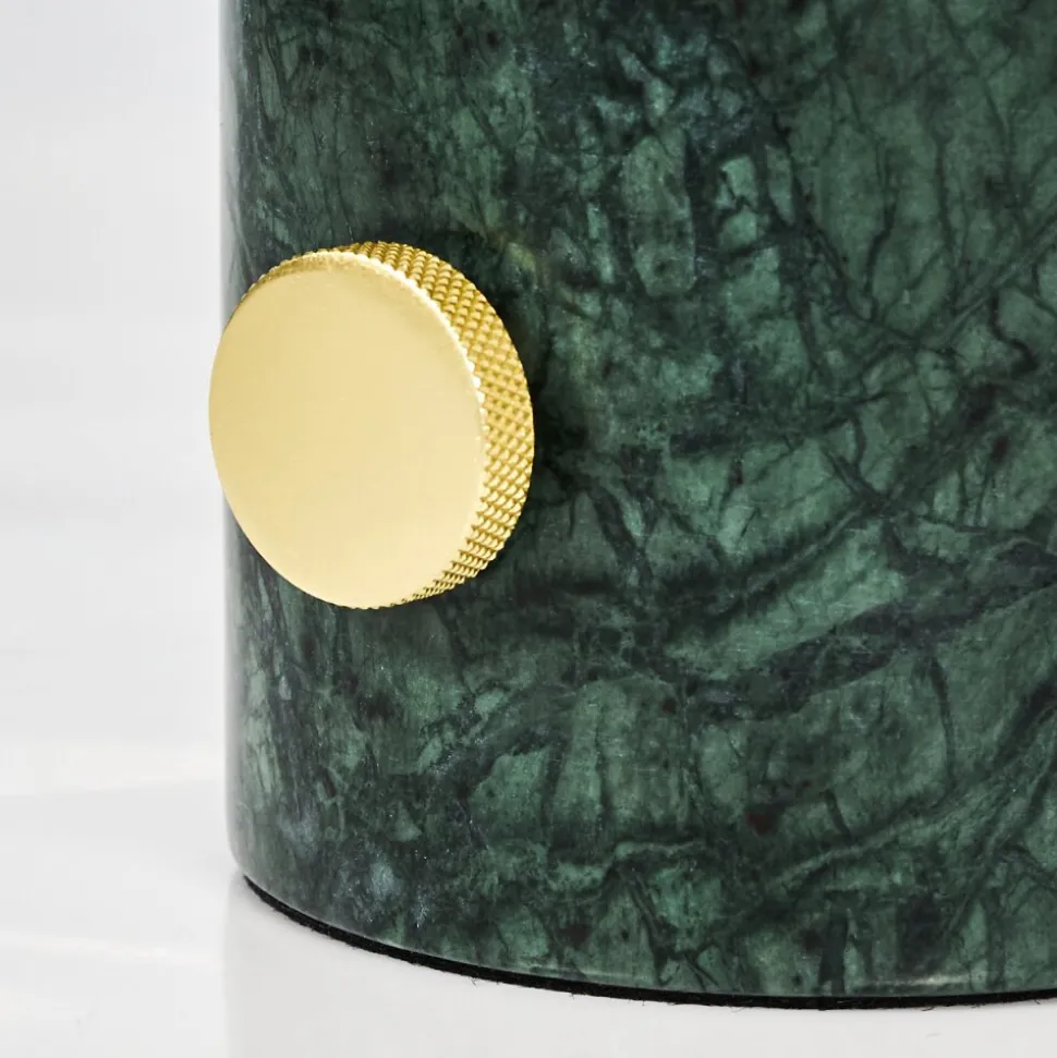 Lampe De Table Maoro Vert, Laiton, 1 Lumiere