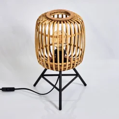 Lampe De Table Mongolei Noir, 1 Lumiere