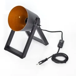 Lampe De Table Novilly Noir, 1 Lumiere