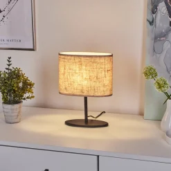 Lampe De Table Oilinki Noir, 1 Lumiere