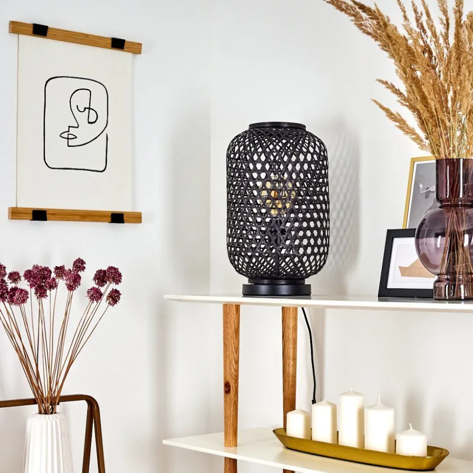 Lampe De Table Quinto Noir, 1 Lumiere