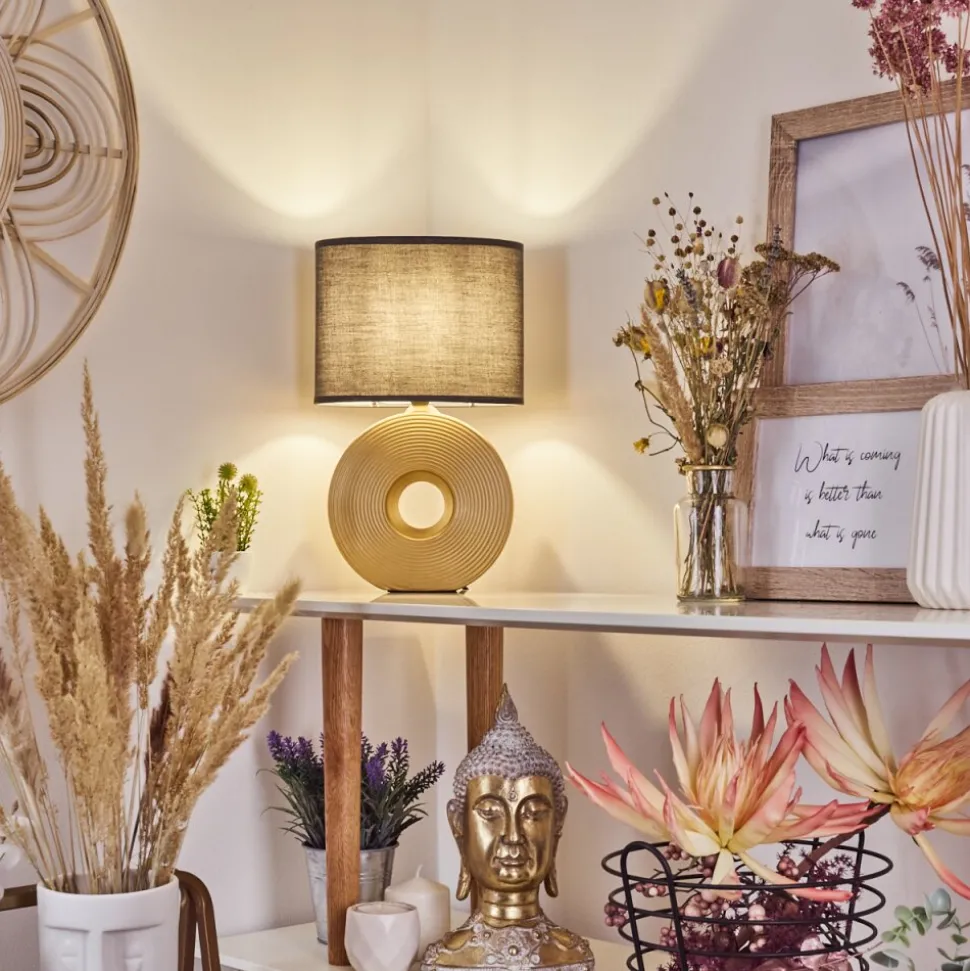 Lampe De Table Saija Or, 1 Lumiere