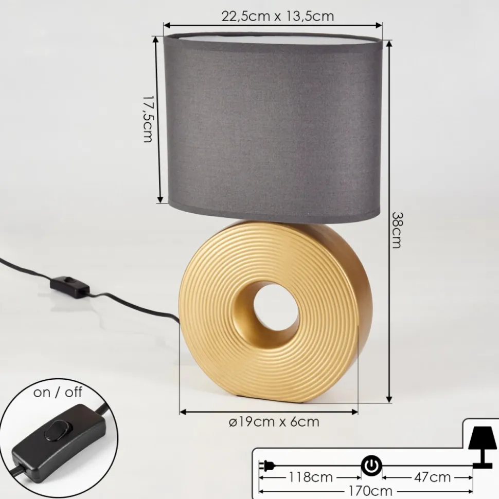 Lampe De Table Saija Or, 1 Lumiere