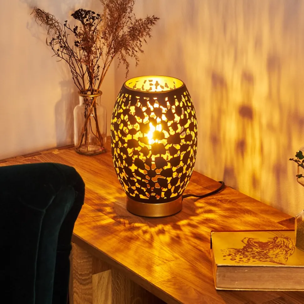 Lampe De Table Saksborg Or, 1 Lumiere