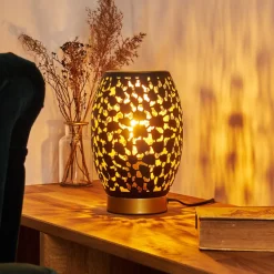 Lampe De Table Saksborg Or, 1 Lumiere