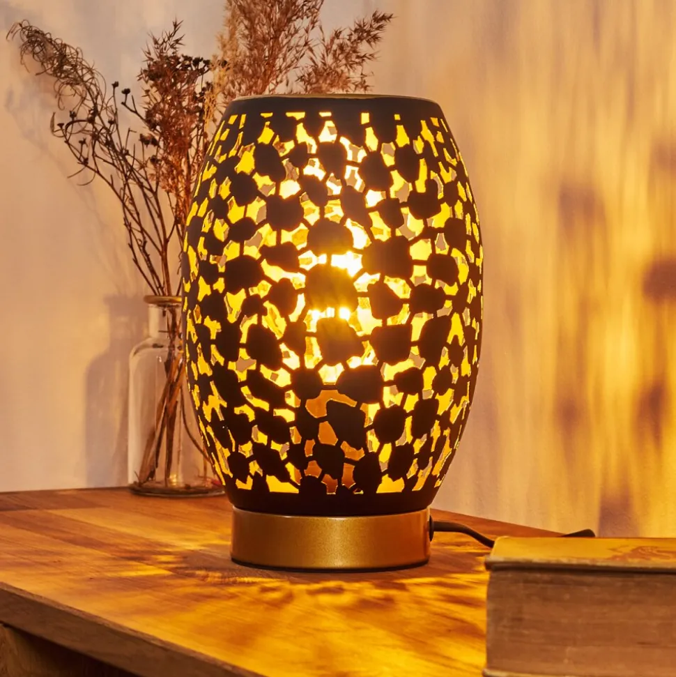 Lampe De Table Saksborg Or, 1 Lumiere