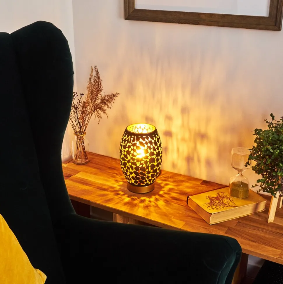 Lampe De Table Saksborg Or, 1 Lumiere