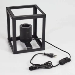 Lampe De Table Salla Noir, 1 Lumiere